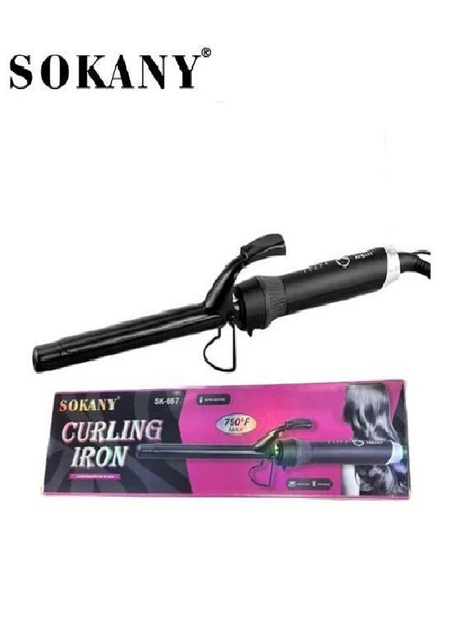 sokany SK-667 Hair Curling Iron Rapid Heating Digital Temperature - Image 2